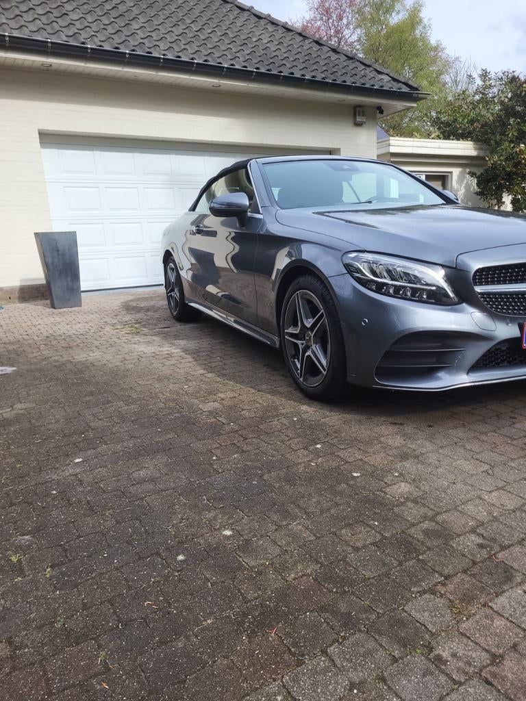 Mercedes C180 cabrio facelift AMG line, Automaat, Euro 5, Zwart, 4 cilinders