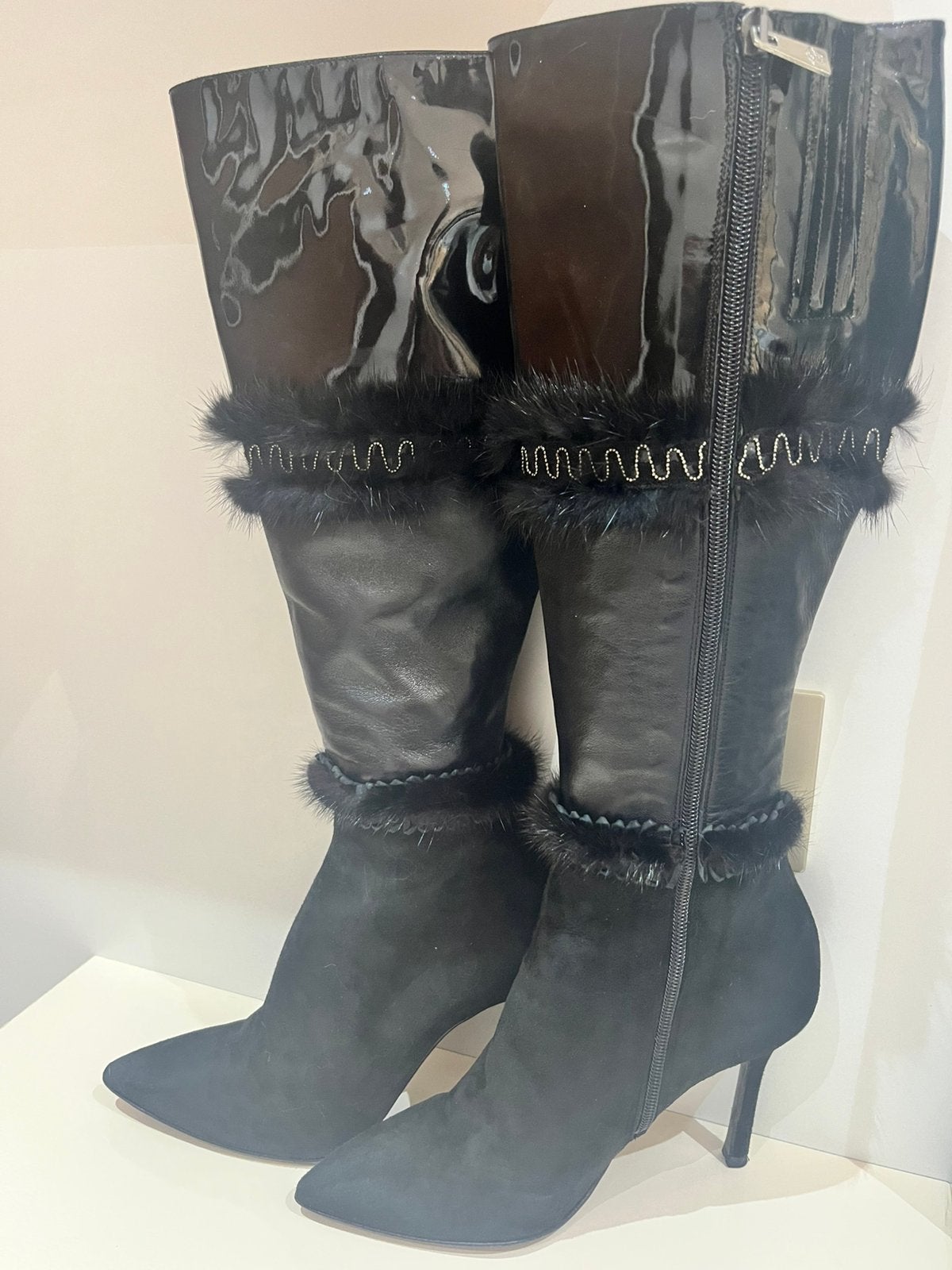 Bottes noires VERSACE pour femmes taille 38, Enlèvement, Noir