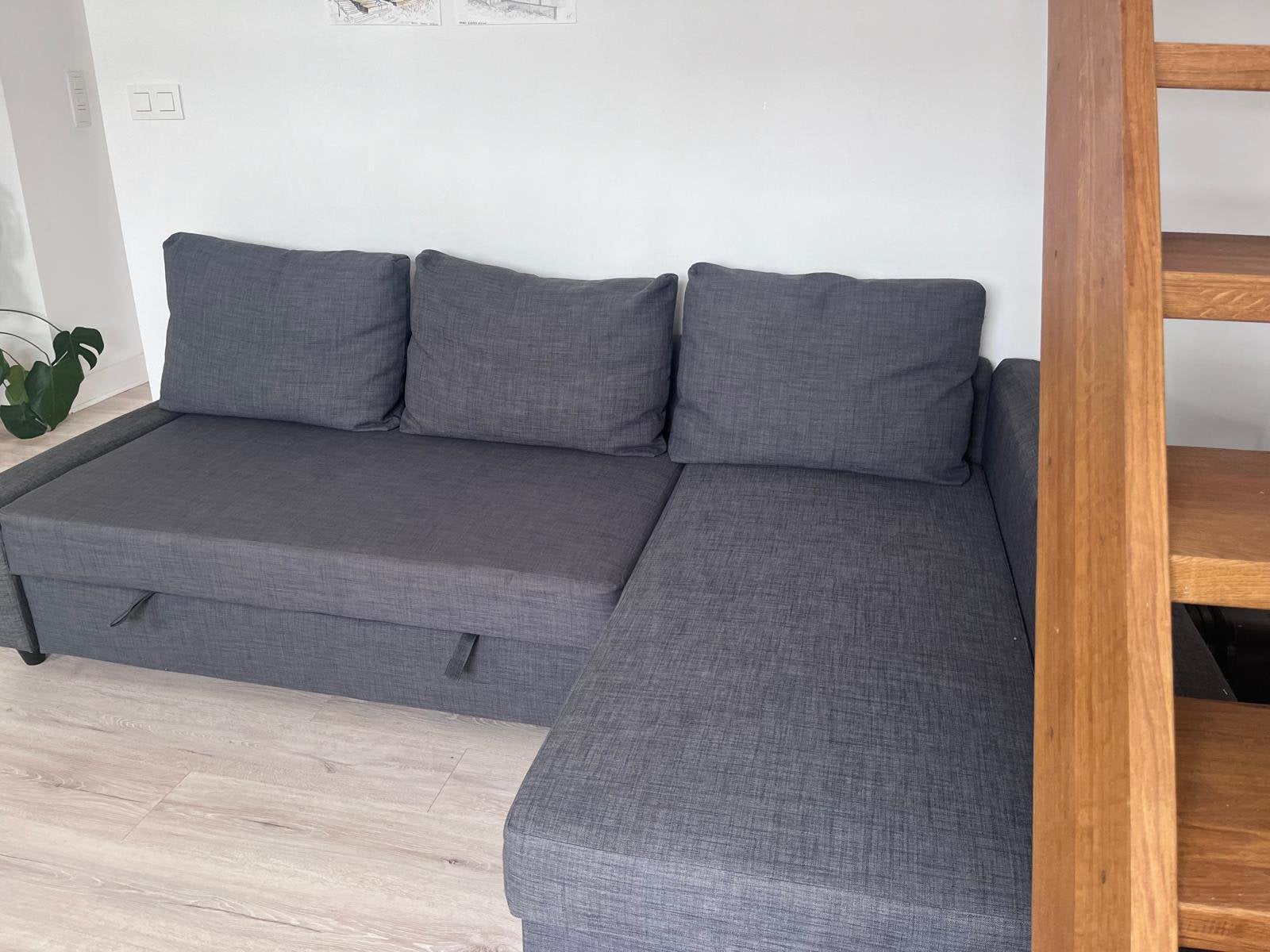 Frihenten hoekbank, Ophalen, Gebruikt, 90 cm, Tweepersoons