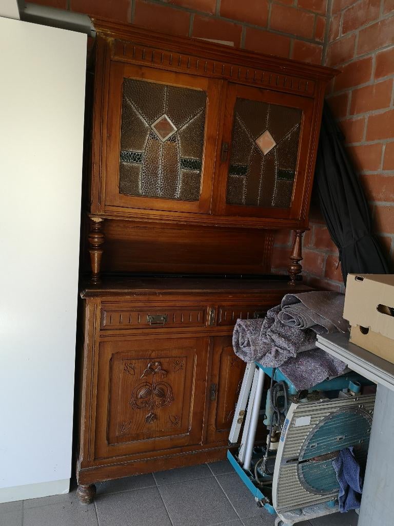 antieke buffetkast, Antiek, Avec tablette(s), 100 à 150 cm, Utilisé