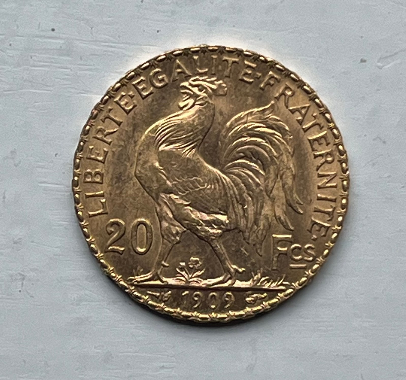 20 Francs Or Coq Marianne 1909, Enlèvement ou Envoi, Or