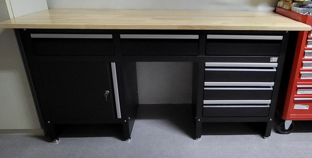HBM werkbank 171 cm met 6 laden en deur, Doe-het-zelf en Bouw, Ophalen, Nieuw, 170 cm of meer