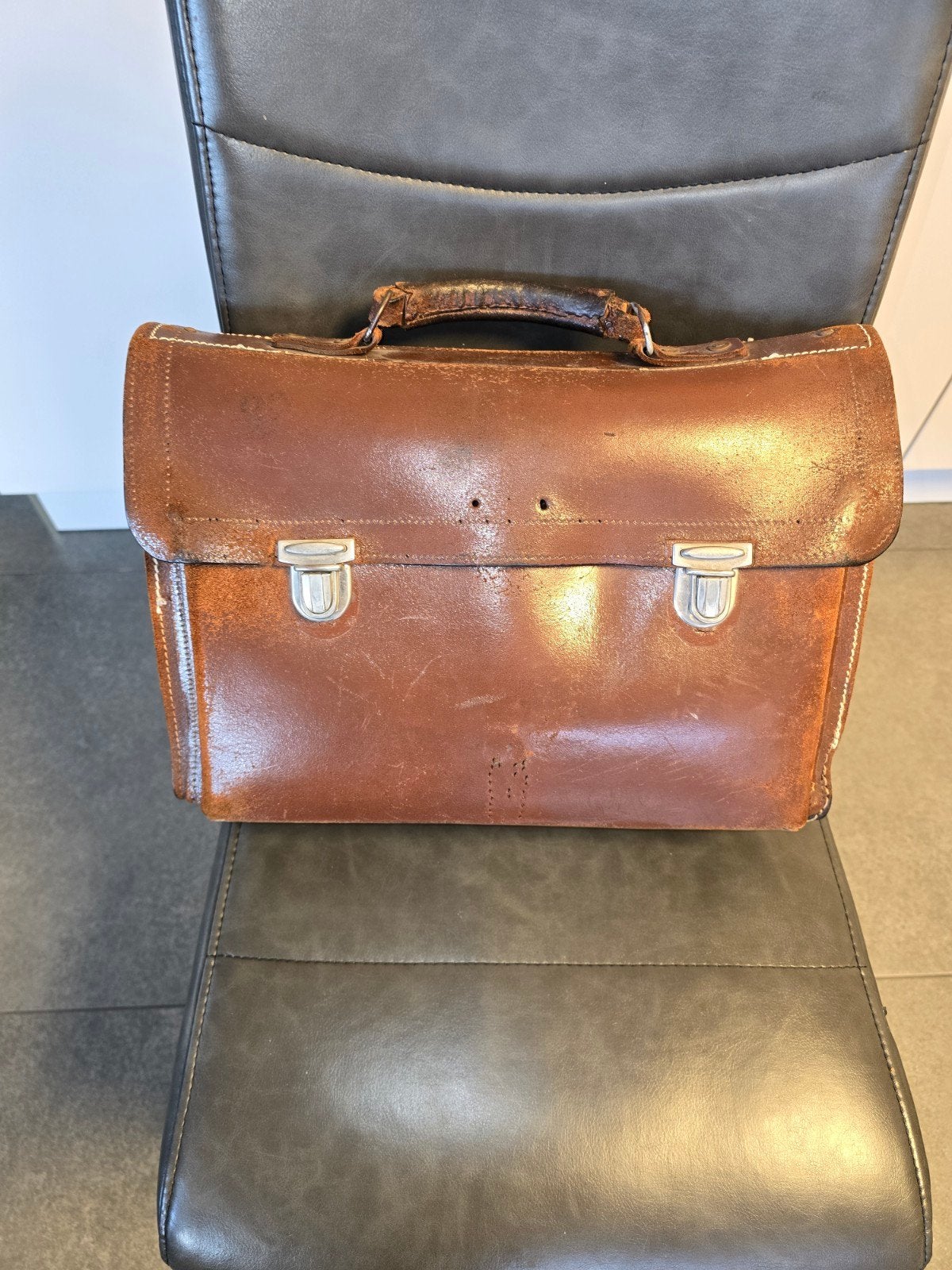 aktentas, Handtassen en Accessoires, Ophalen, Leer