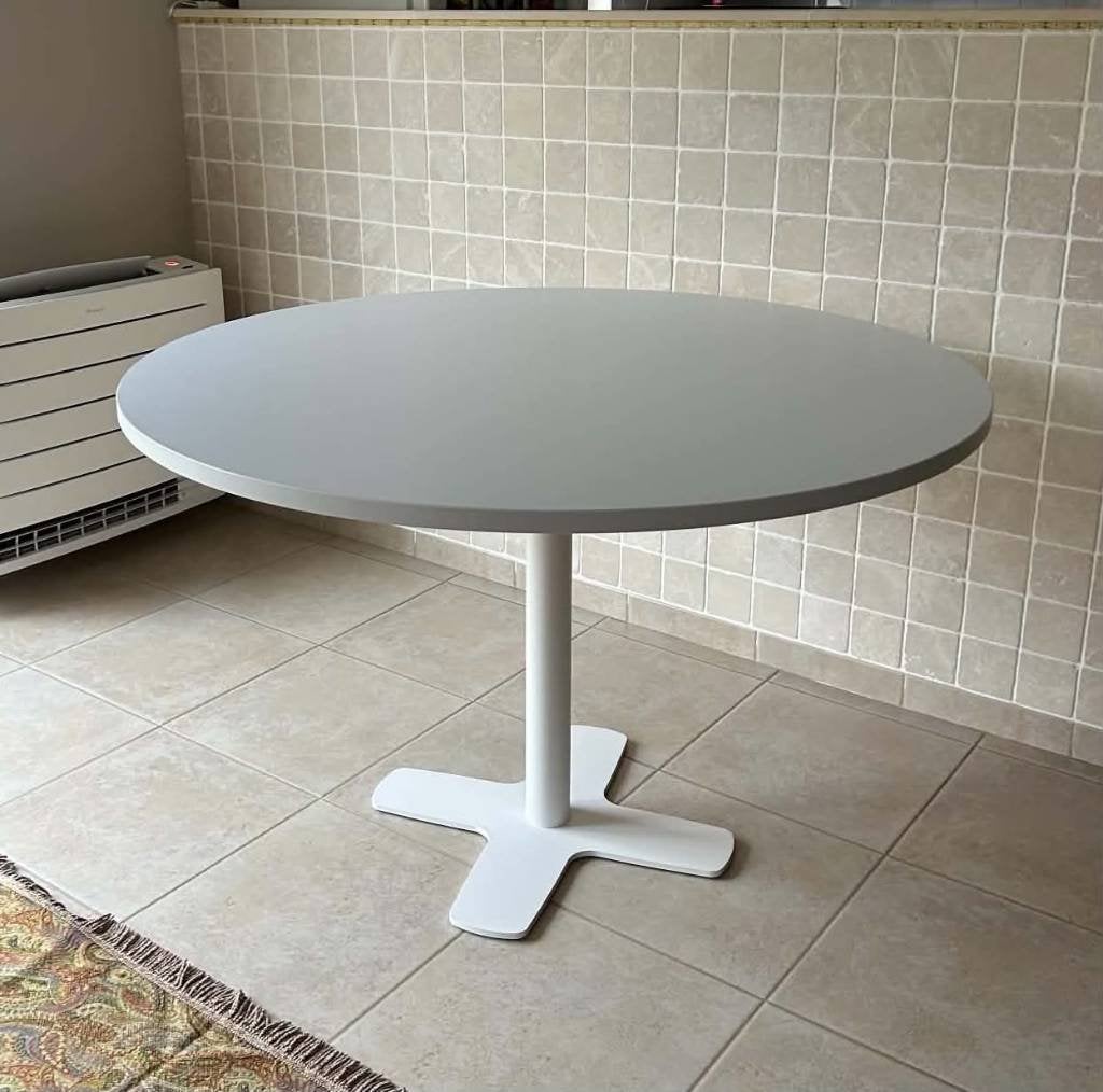 Ronde eettafel wit, Huis en Inrichting, Ophalen, Rond, Modern; Scandinavisch, Zo goed als nieuw