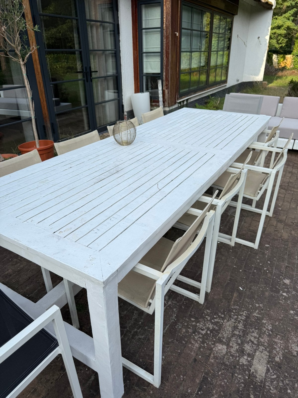 Massief teak tuintafel zeer zwaar nieuwprijs 2500 euro, Tuin en Terras, Verzenden, Nieuw