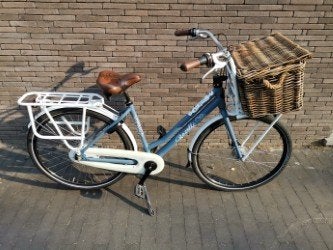 damesfiets gazelle, Fietsen en Brommers, Ophalen, Gebruikt, Velgrem, Versnellingen