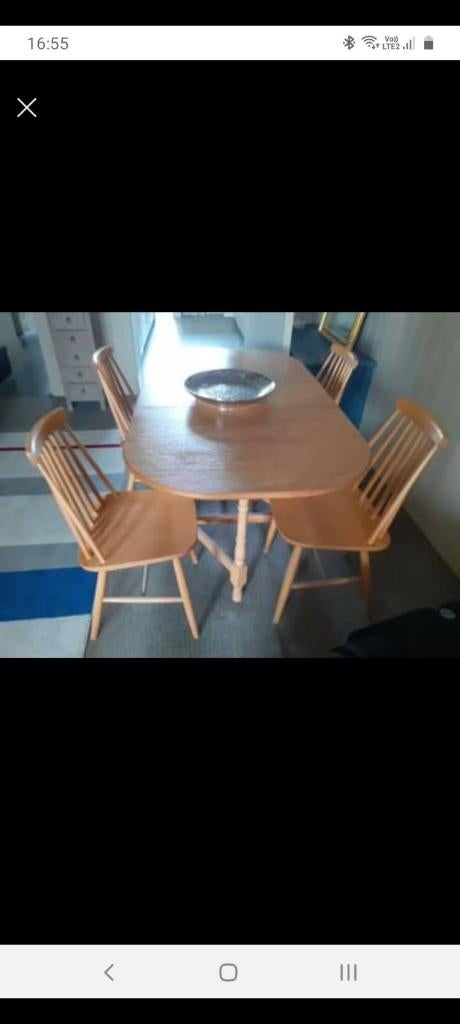 Heel mooie Engelse beukenhout eettafel, Ophalen, 100 tot 150 cm, 50 tot 100 cm, Zo goed als nieuw