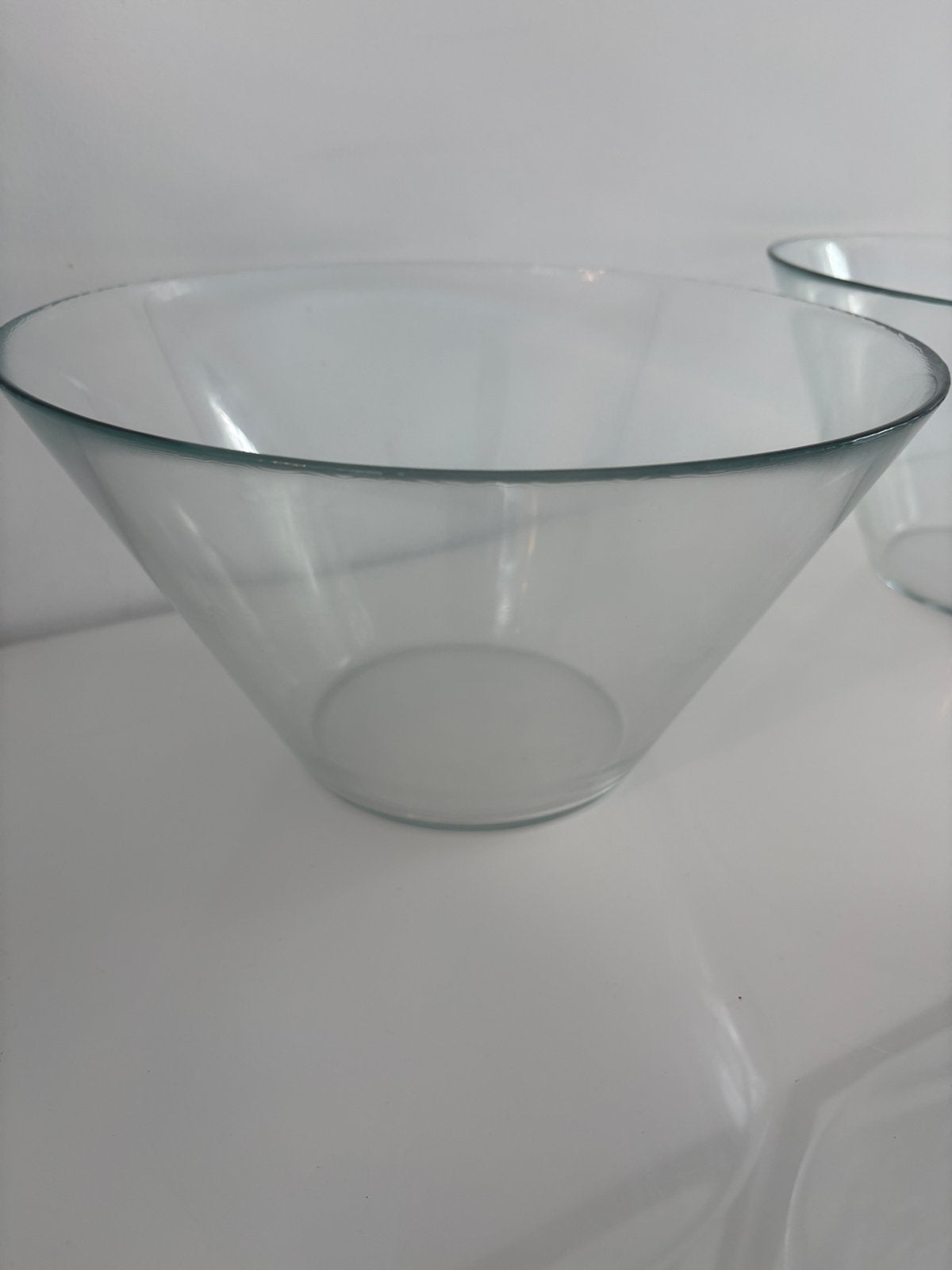 Set van 3 hele grote glazen kommen 27 Breed x 14 hoog, Huis en Inrichting, Ophalen, Nieuw, Glas, Kan