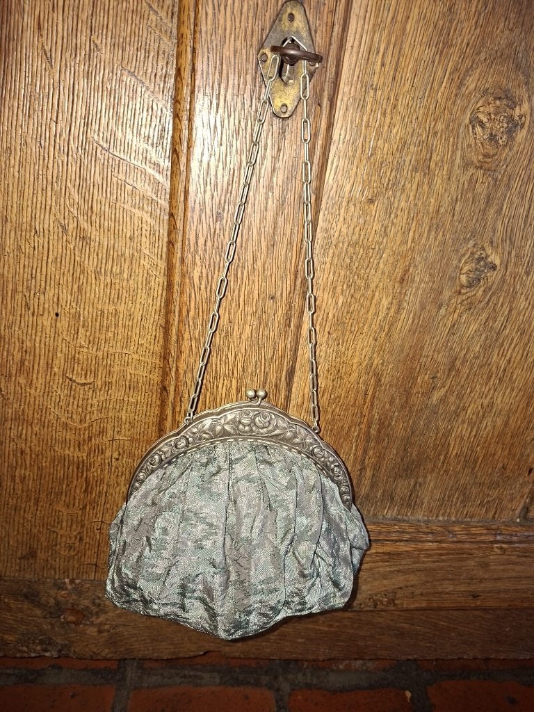 oud zilveren handtasje, jaren 1800-1900, Antiek en Kunst, Curiosa en Brocante, Ophalen of Verzenden