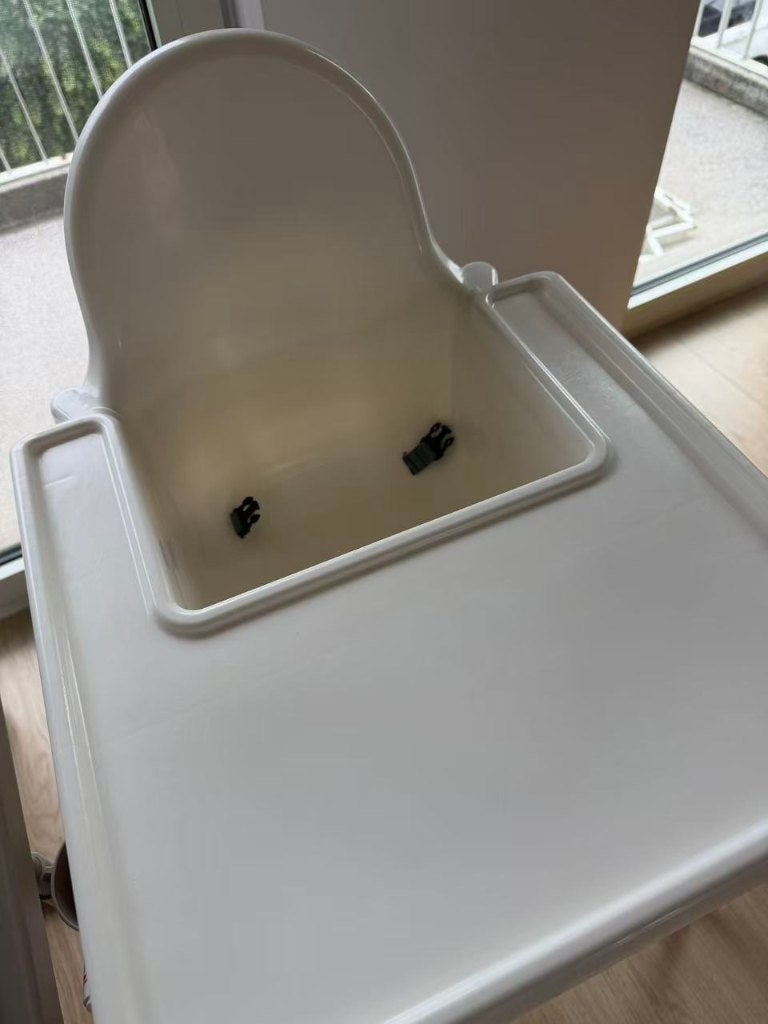 iKEA ANTILOP Hoge kinderstoel met blad, wit/wit, Ophalen, Zo goed als nieuw