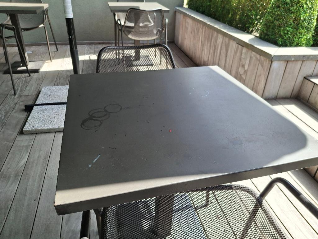 tuintafels, Tuin en Terras, Ophalen, Gebruikt, Vierkant, Metaal