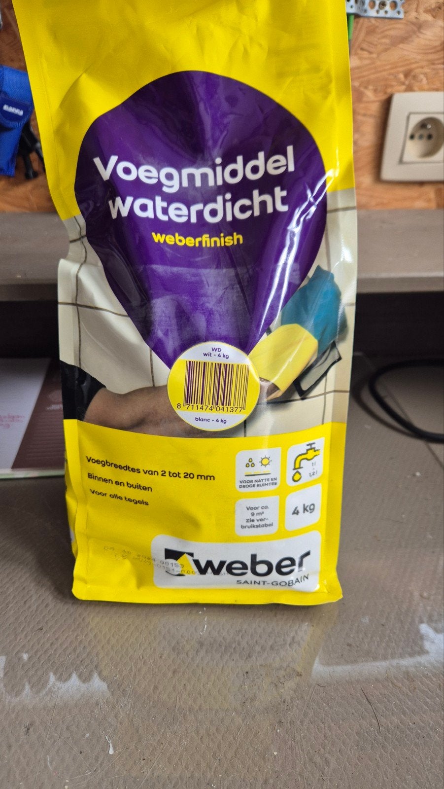 waterdicht voegmiddel wit, Bricolage & Construction, Briques, Enlèvement, Neuf, Autres types