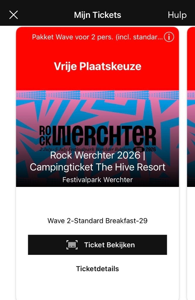 Billetterie - Camping de luxe « The Hive » - Werchter 2026, Tickets & Billets, Deux personnes, Plusieurs jours