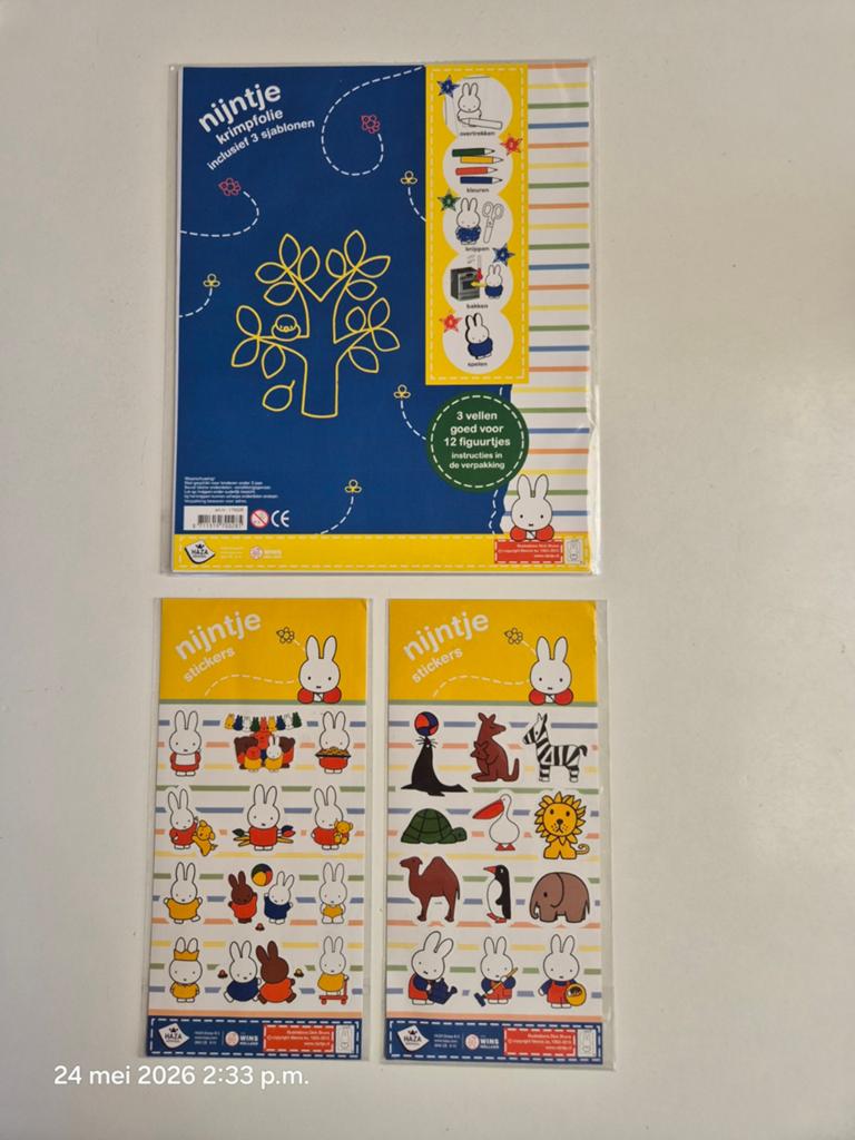 Stickers en krimpfolie Nijntje, Collections, Signets, Enlèvement ou Envoi