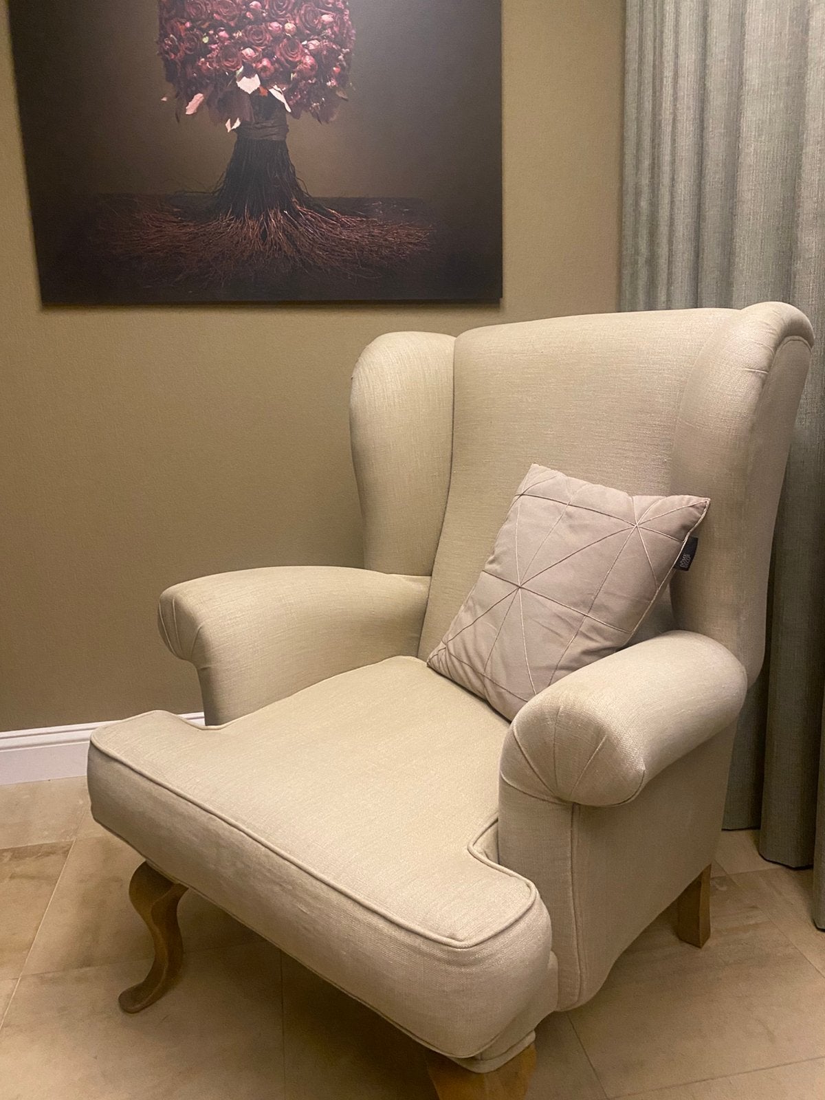 Fauteuil Flamant, Moins de 75 cm, Moins de 150 cm, Enlèvement, Landelijke elegantie  met een zachte hotel-chic uitstraling.