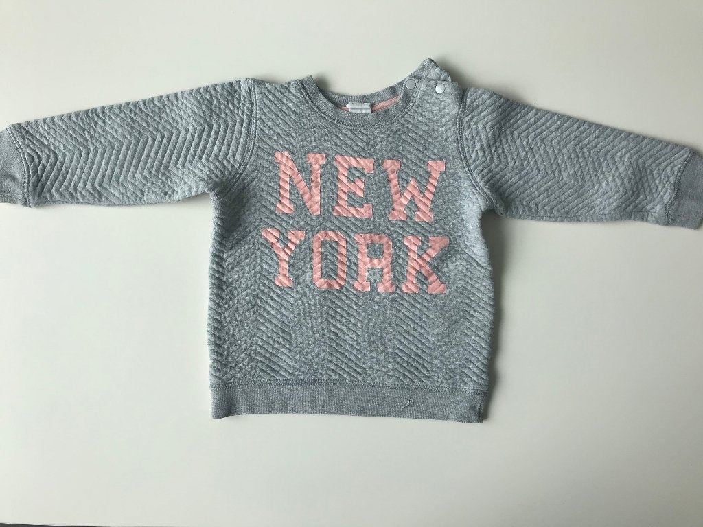 Grijze sweater, maat 86, Kinderen en Baby's, Babykleding | Maat 86, H&M, Ophalen of Verzenden, Zo goed als nieuw, Truitje of Vestje