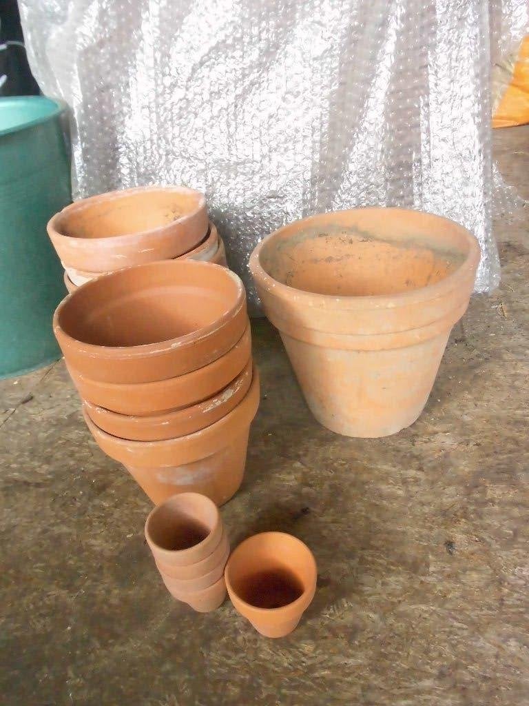 Pots de fleurs en pierre rouge, Jardin & Terrasse, Moins de 25 cm, Rond, Pierre, Enlèvement