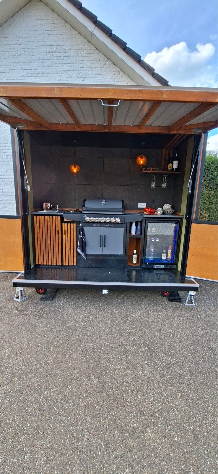 Unieke mobiele buitenkeuken, Tuin en Terras, Ophalen, Nieuw, Vrijstaand