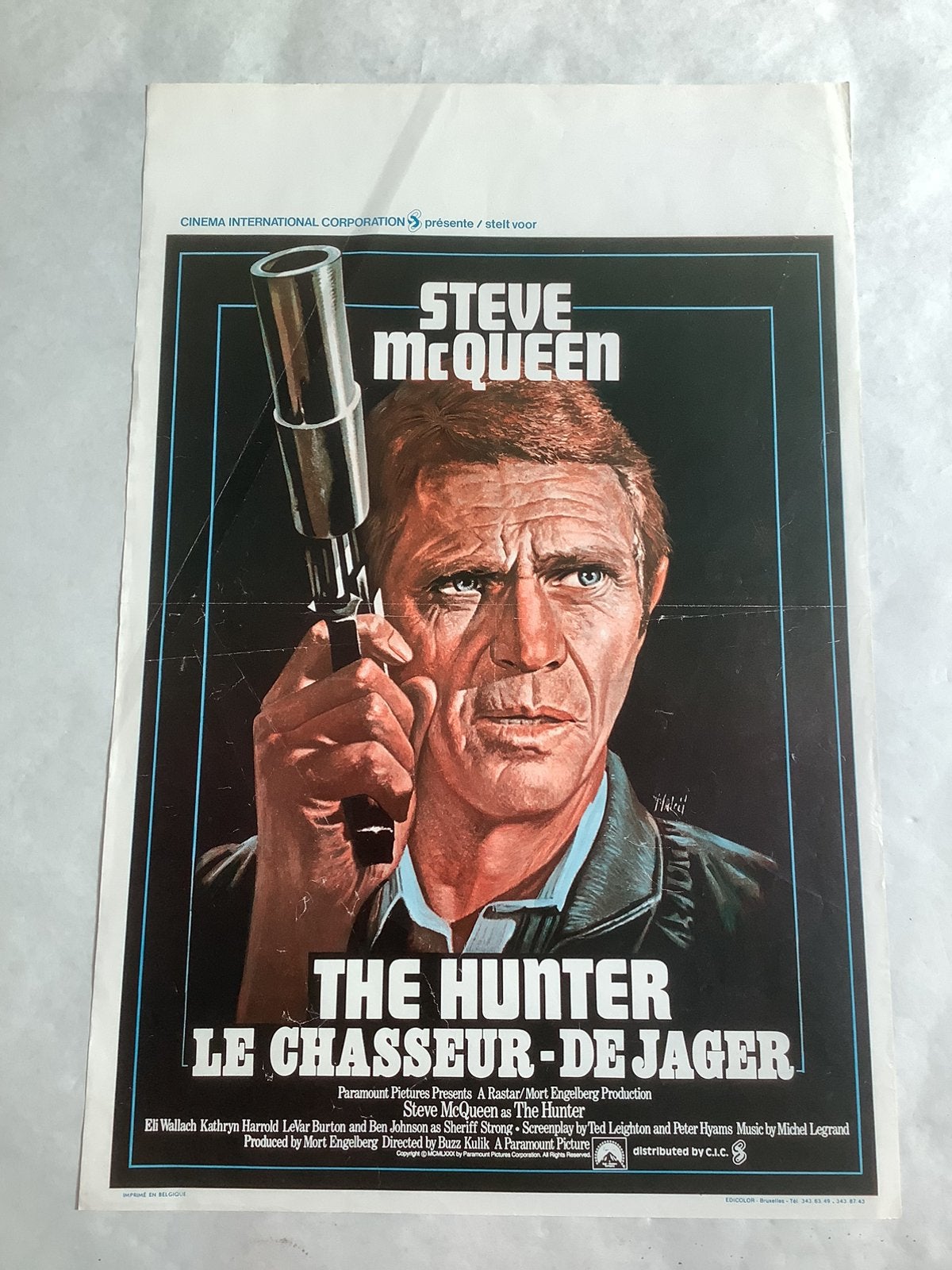THE HUNTER   FILMPOSTER   36-54 cm   USED, Verzamelen, Ophalen of Verzenden, Zo goed als nieuw