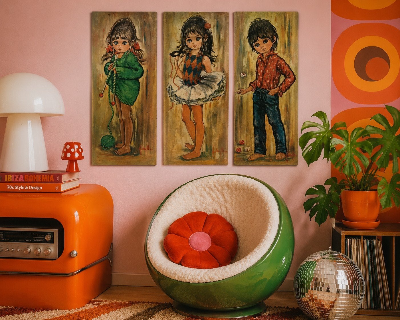Set van 3 Originele vintage decoratie Made in Italy, Hobby en Vrije tijd, Spaarzegeltjes, Ophalen of Verzenden