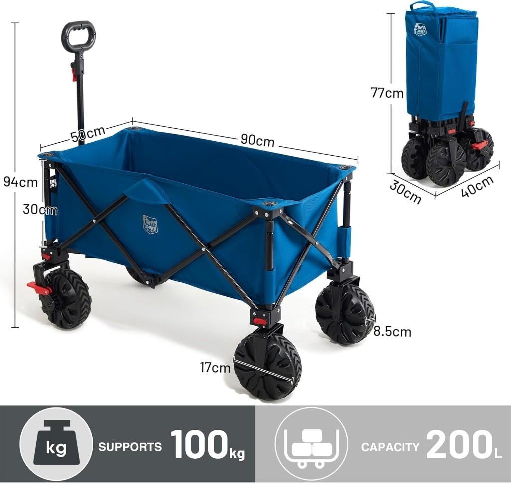 Opvouwbare transportwagen | bolderkar | GRATIS LEVERING, Caravanes & Camping, Chariots, Neuf, TIMBER RIDGE, -, -