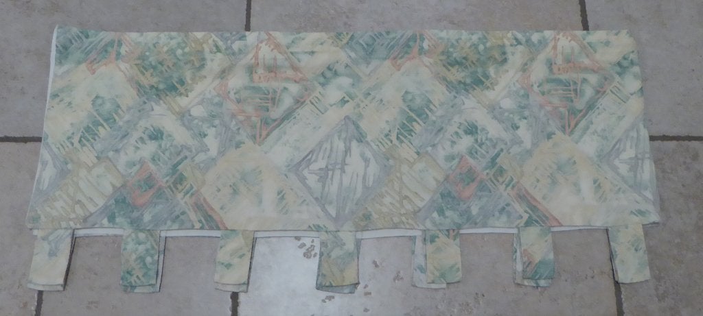 4 katoenen overgordijnen +2 bekledingen rolluikbak, Ophalen, Zo goed als nieuw, Gordijn