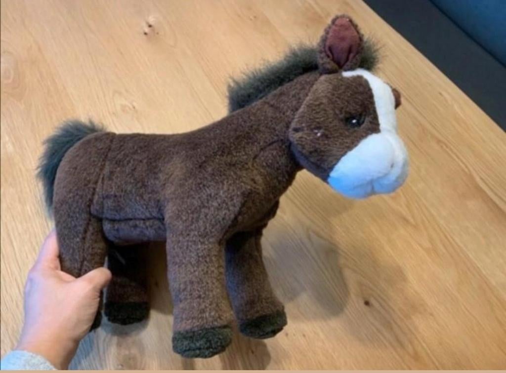 Horse Plush Brown and White Stuffed Animal Baby Pony Toy, Ophalen