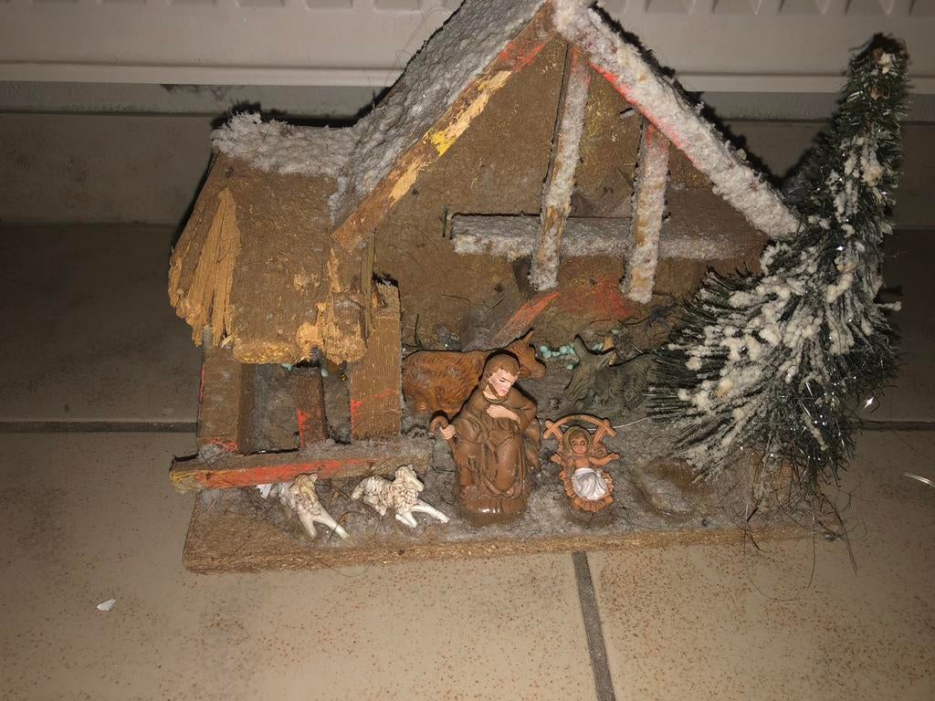 Tof houten kerststal, Ophalen of Verzenden, Zo goed als nieuw