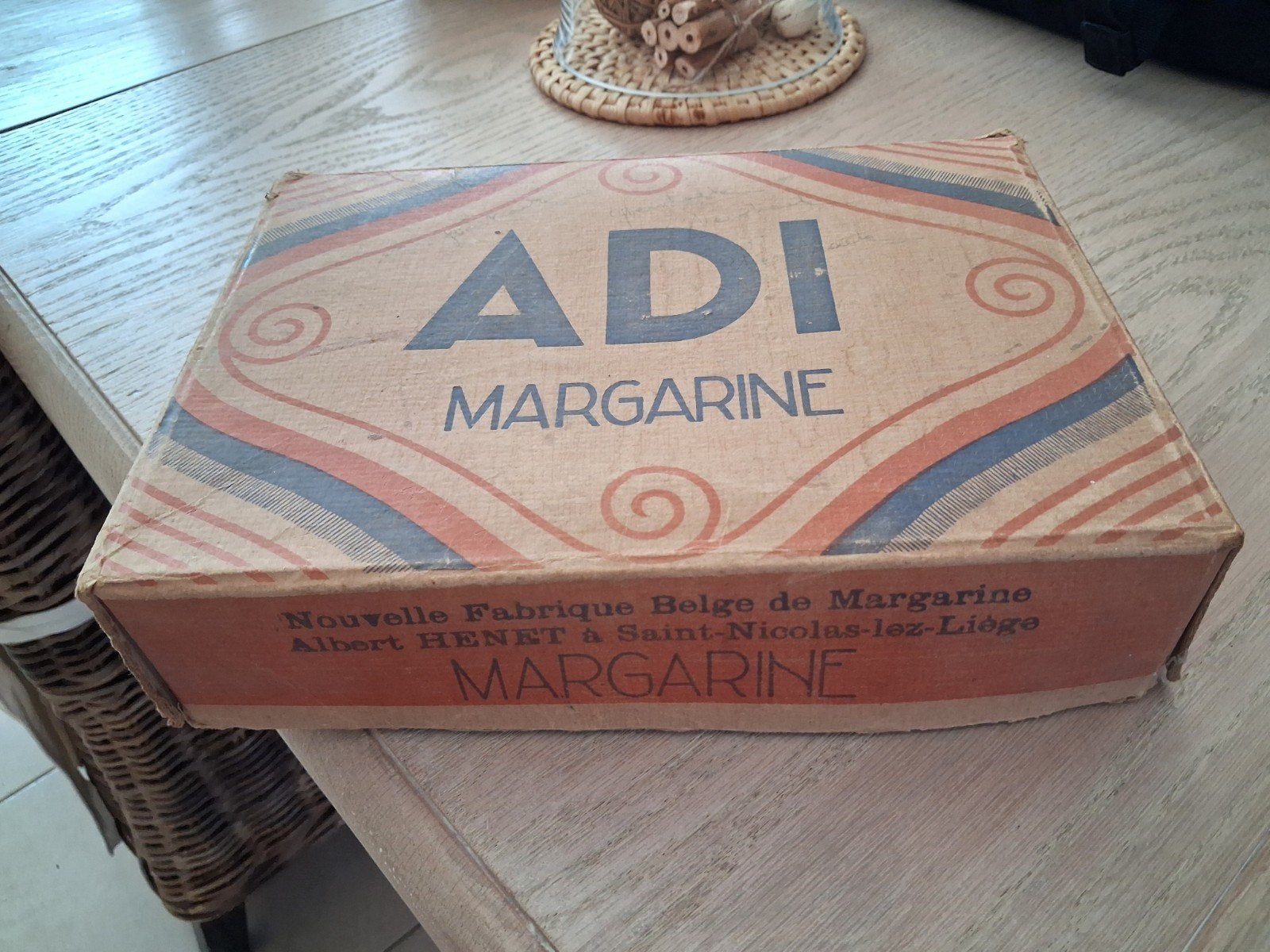 zeldzame karton verpakking ADI margarine Luik, Ophalen of Verzenden, Verpakking