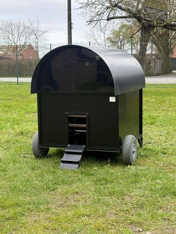 Kippenhok Calimero , aluminium mobiel medium zwart
