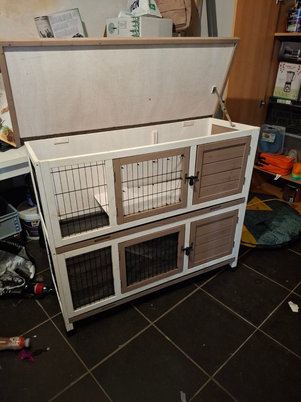 clapier à lapins, Animaux & Accessoires, Neuf, 90 cm ou plus, Niche, Enlèvement