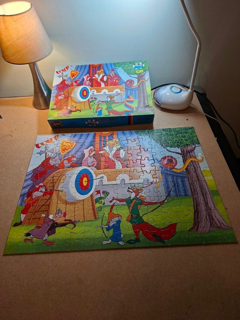 Disney Puzzel: Robin Hood (126 stukken), Hobby en Vrije tijd, Ophalen of Verzenden, Minder dan 500 stukjes, Gebruikt, Legpuzzel