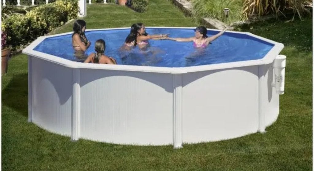 Piscine pliable (GRE), escalier,pompe et filtre à sable, Jardin & Terrasse, Piscines, 200 à 400 cm, Rond, Enlèvement, Utilisé