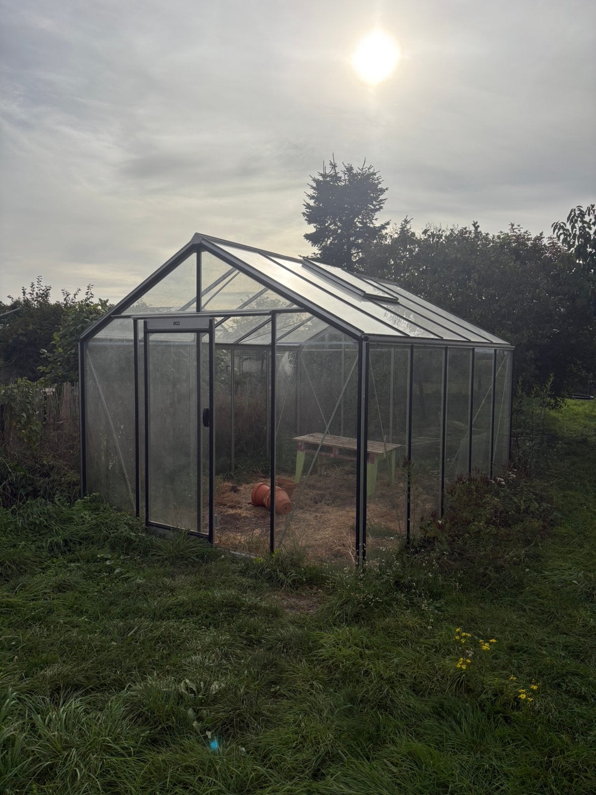Serre ACD en verre trempé 3m x 4m – État impeccable (3 ans), Tuin en Terras, Kweekkas, Ophalen of Verzenden, Zo goed als nieuw