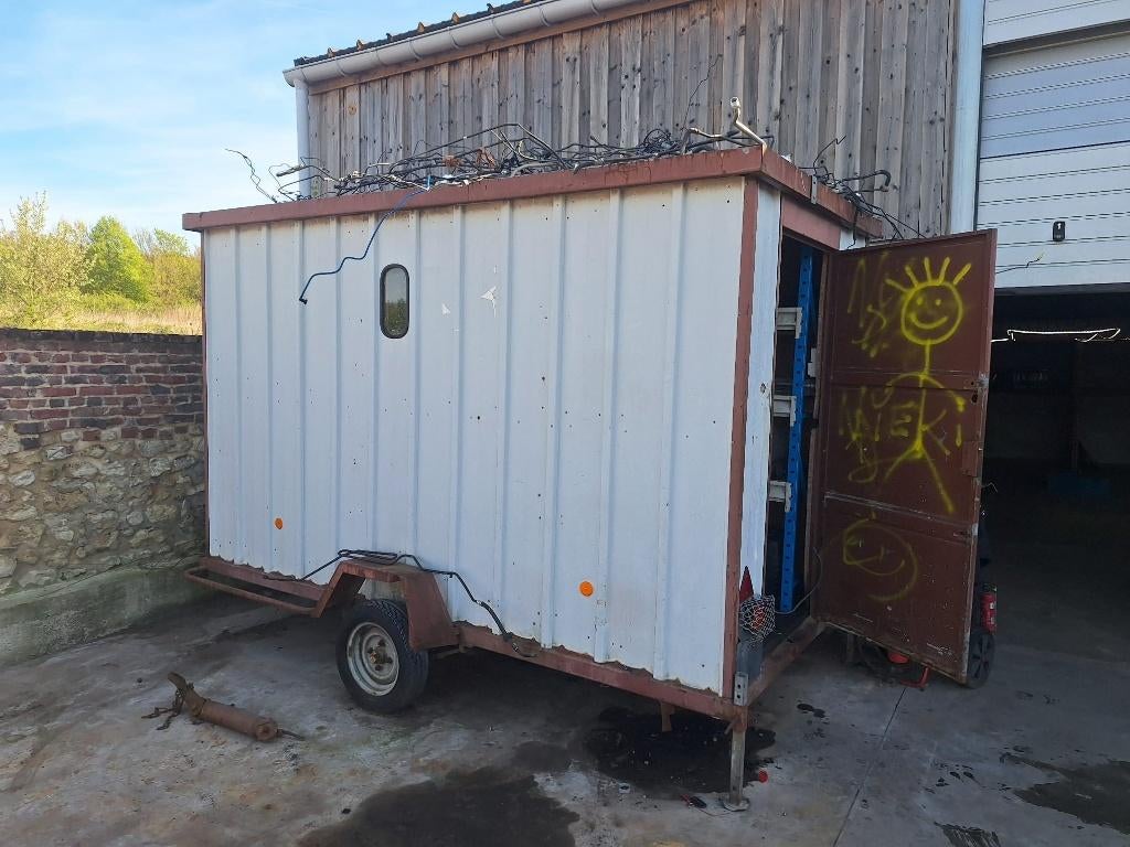 Bouwtrailer, Doe-het-zelf en Bouw, Bouwketen en Schaftketen, Gebruikt, Ophalen