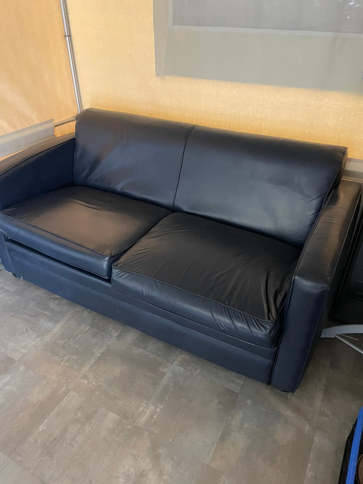 Zetelbed blauw, Ophalen, Gebruikt, Blauw, 140 cm