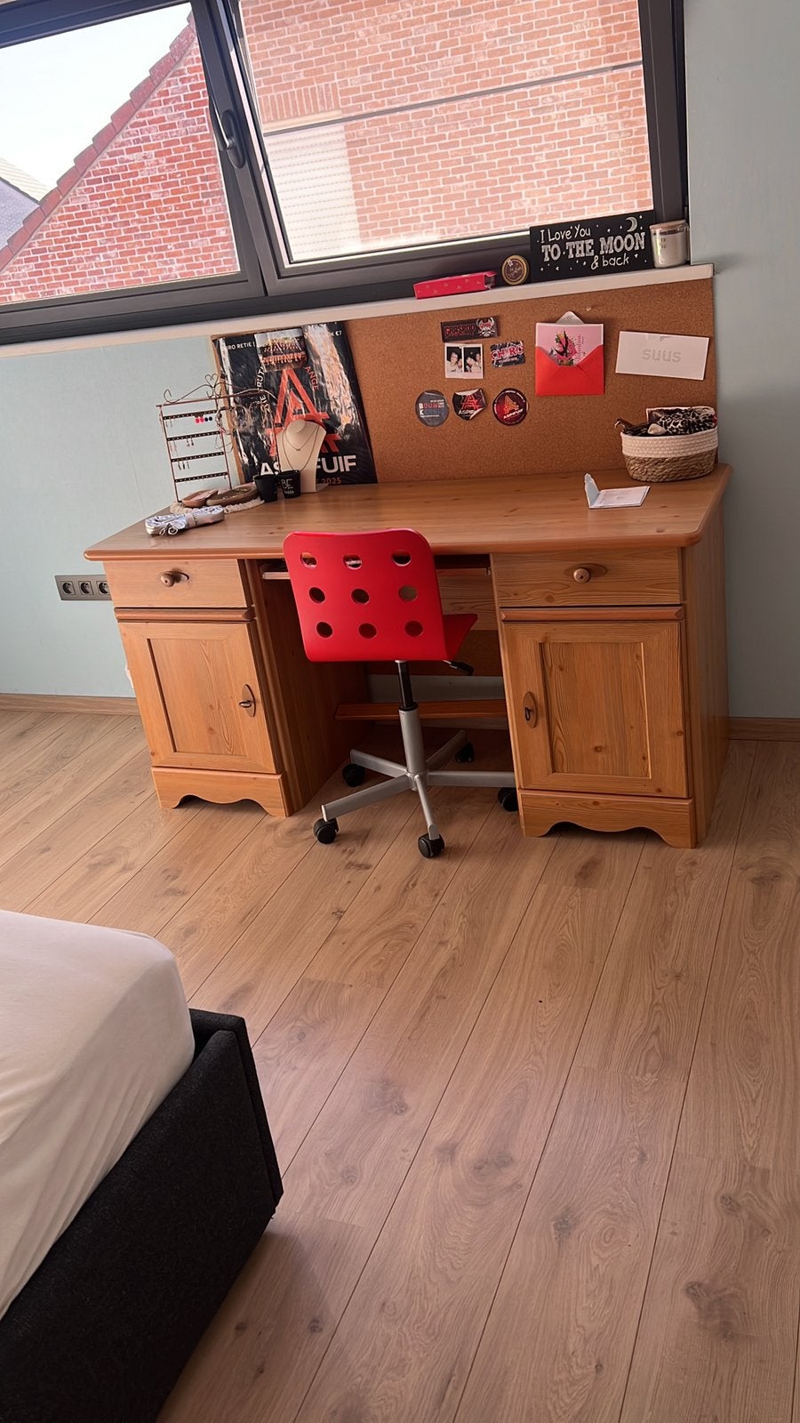 Bureau en bureaustoel, Huis en Inrichting, Bureaus, Ophalen, Gebruikt