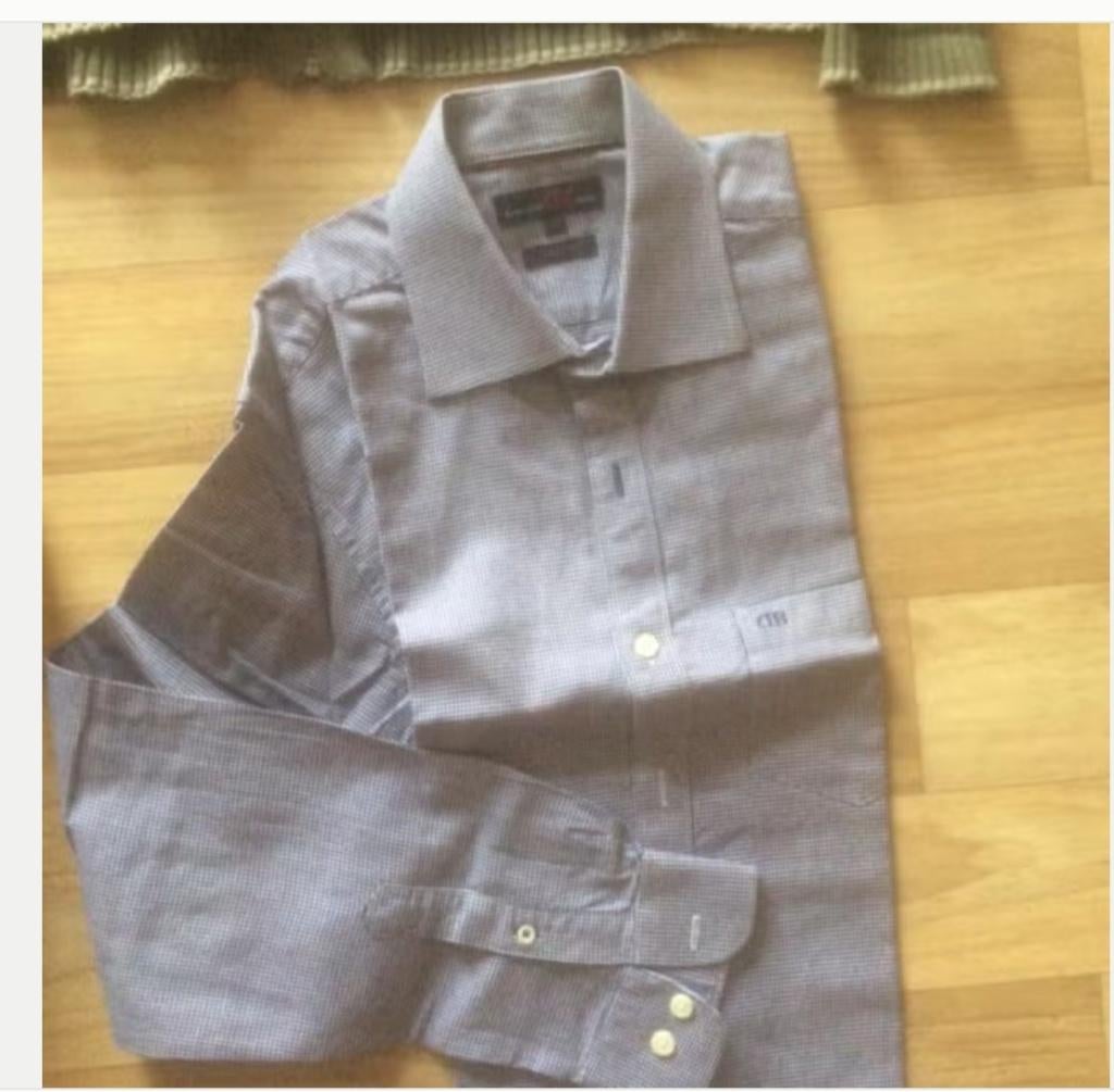 Hemd vintage maat 39/40, Blauw, Zo goed als nieuw, DANSAERT BLUE, Halswijdte 39/40 (M)