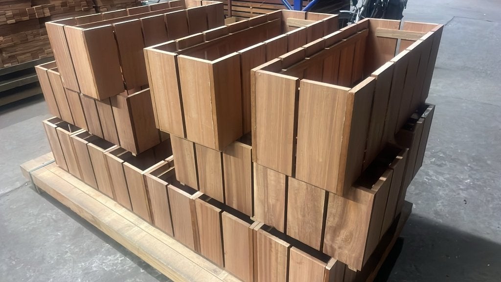 mooie houten bloembakken, Tuin en Terras, Ophalen, Zo goed als nieuw