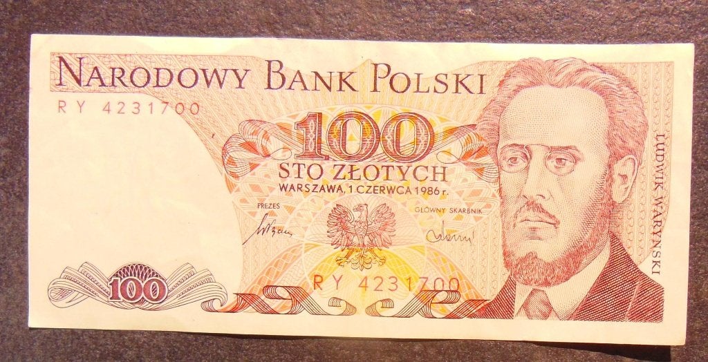 100 złotych - Pologne 1986, Envoi, Pologne, Billets en vrac