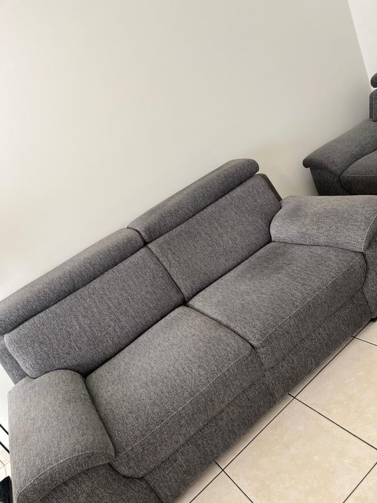 Zetel 2zit en 3zit, Huis en Inrichting, Zetels | Zetels, Ophalen, Kunststof, Zo goed als nieuw, Rechte bank