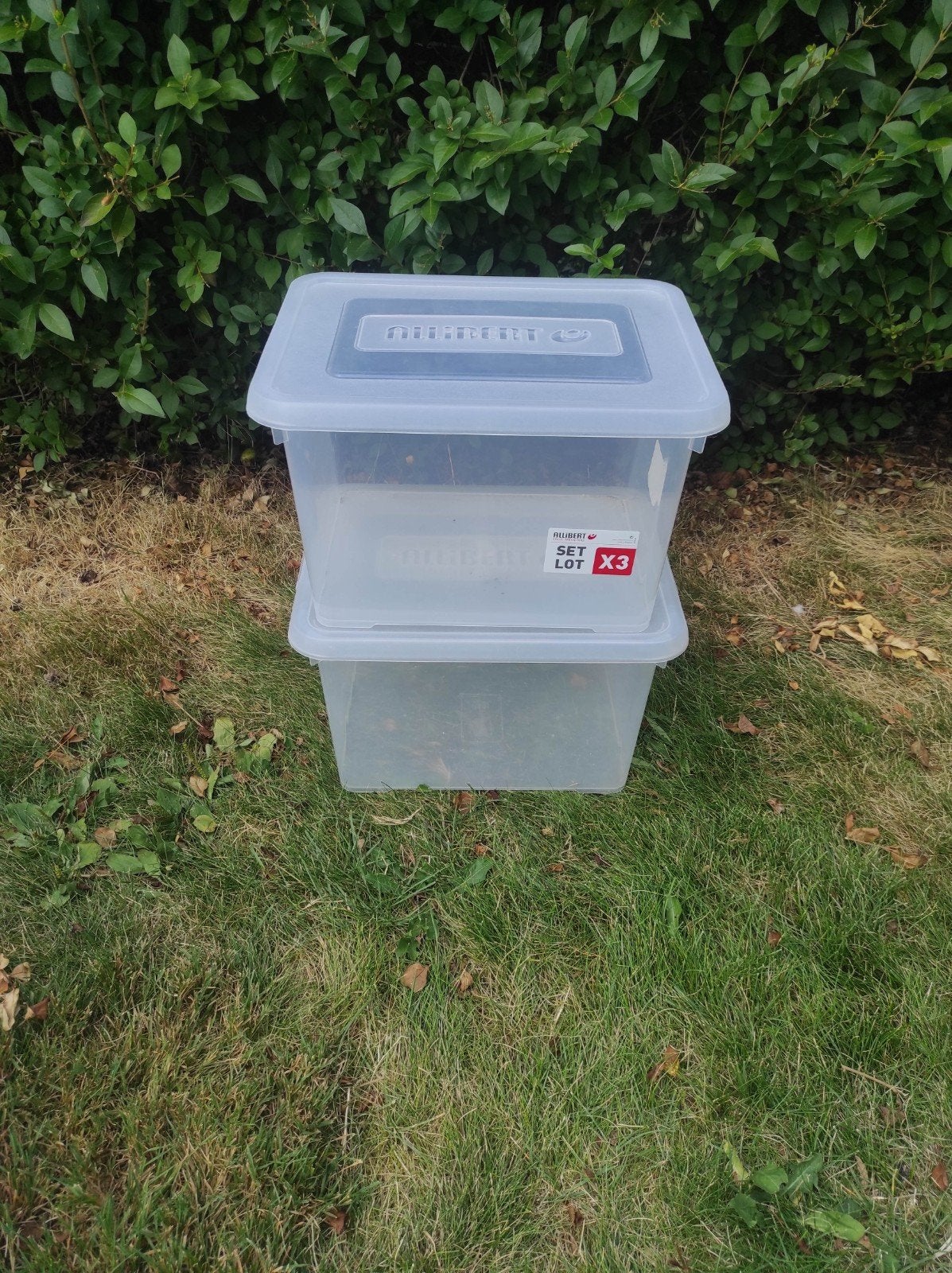 Twee opbergdozen Alibert 20L, Huis en Inrichting, Woonaccessoires | Prullenbakken, Ophalen
