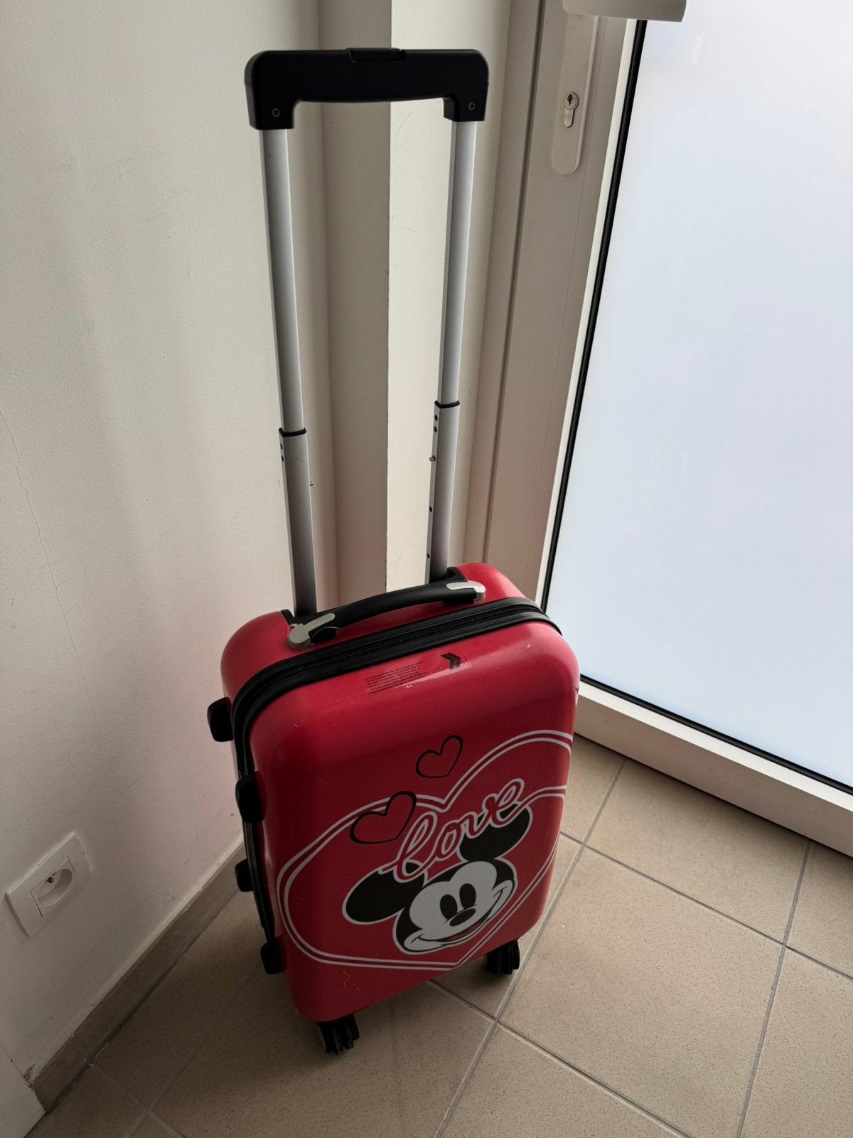 Koffer Mickey Mouse rood handbagage, Bijoux, Sacs & Beauté, Enlèvement ou Envoi, Utilisé