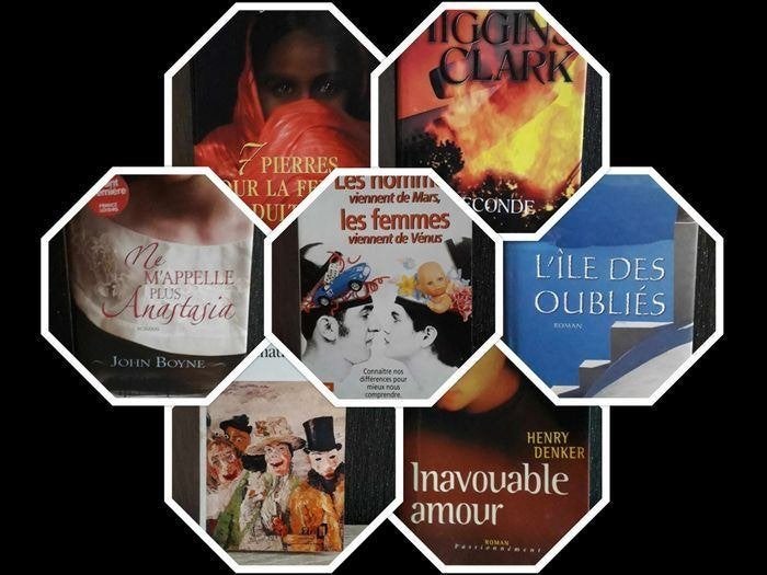 Lot de 7 livres (Roman), Ophalen, Zo goed als nieuw, Divers auteurs