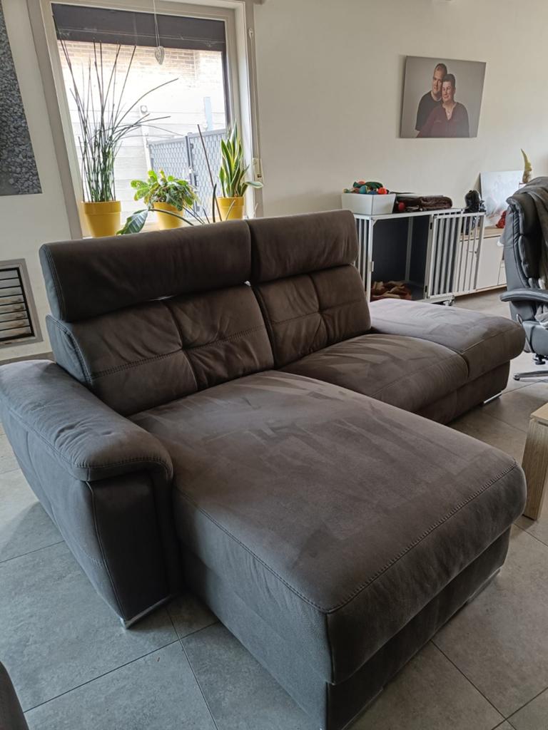 Kleine zithoek, zetel, Maison & Meubles, Canapés | Coins salons complets, Enlèvement, Utilisé, Cuir, Modern