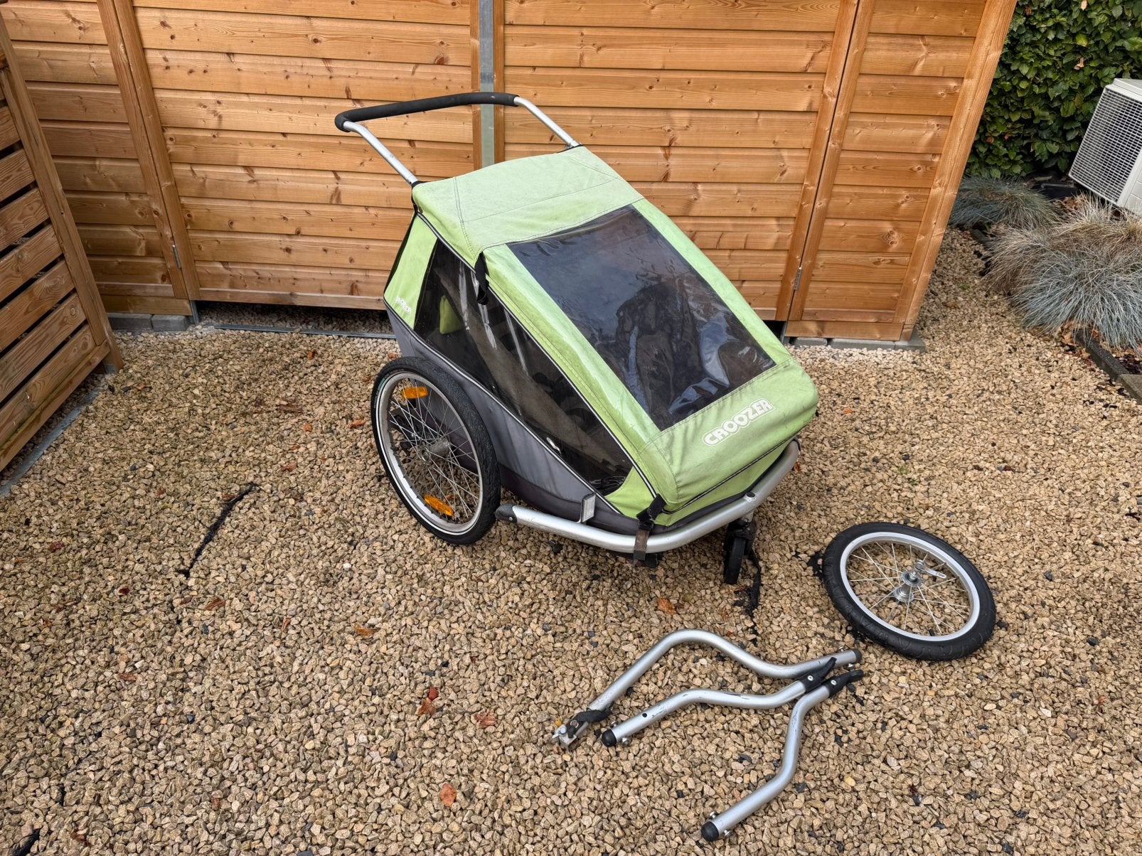 Fietskar/wandelkar Croozer, inclusief babyhangmatje, Fietsen en Brommers, Ophalen, Gebruikt, Opvouwbaar, Kinderkar