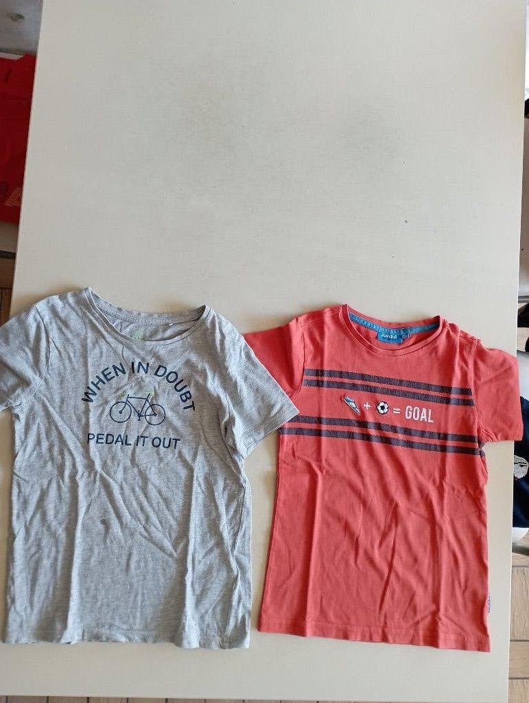 10 T-shirts met korte mouw maat 134, Kinderen en Baby's, Kinderkleding | Maat 134, Ophalen of Verzenden, Zo goed als nieuw, Shirt of Longsleeve