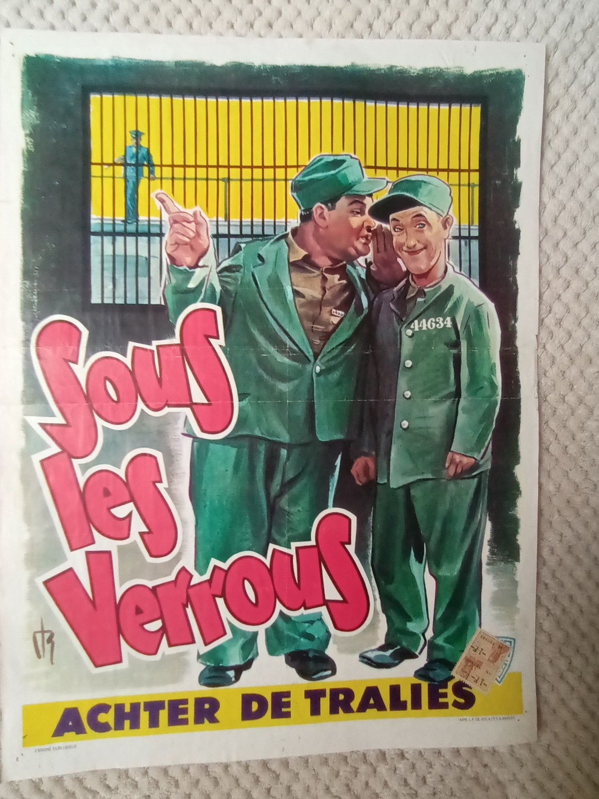 filmposter achter de tralies, Ophalen of Verzenden
