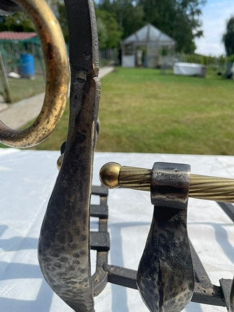 Panier à bûches en fer forgé, Enlèvement, Utilisé, Cheminée au bois