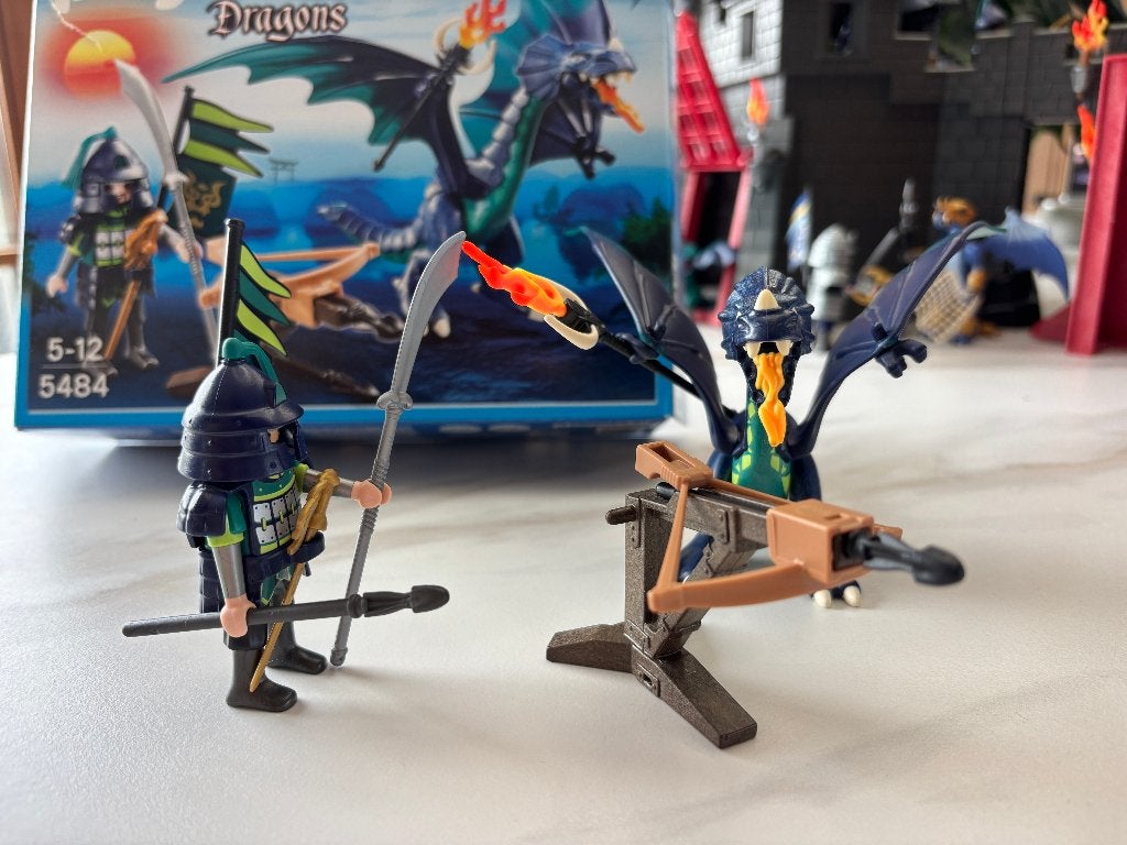 Playmobil 5484 Dragon avec guerrier, Enfants & Bébés, Comme neuf, Dragons, Figurines, Kit complet
